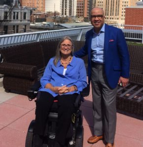 ccess Living CEO Marca Bristo with President of the Ford Foundation Darren Walker