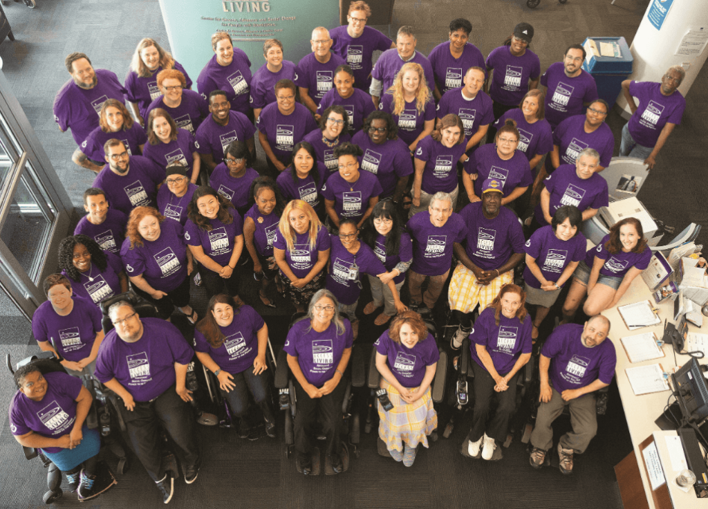 A group shot of Access Living's staff in August of 2019.