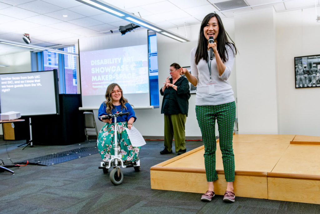 Artists in Residence Sandie Yi and Bri Beck hosting an arts and culture event.