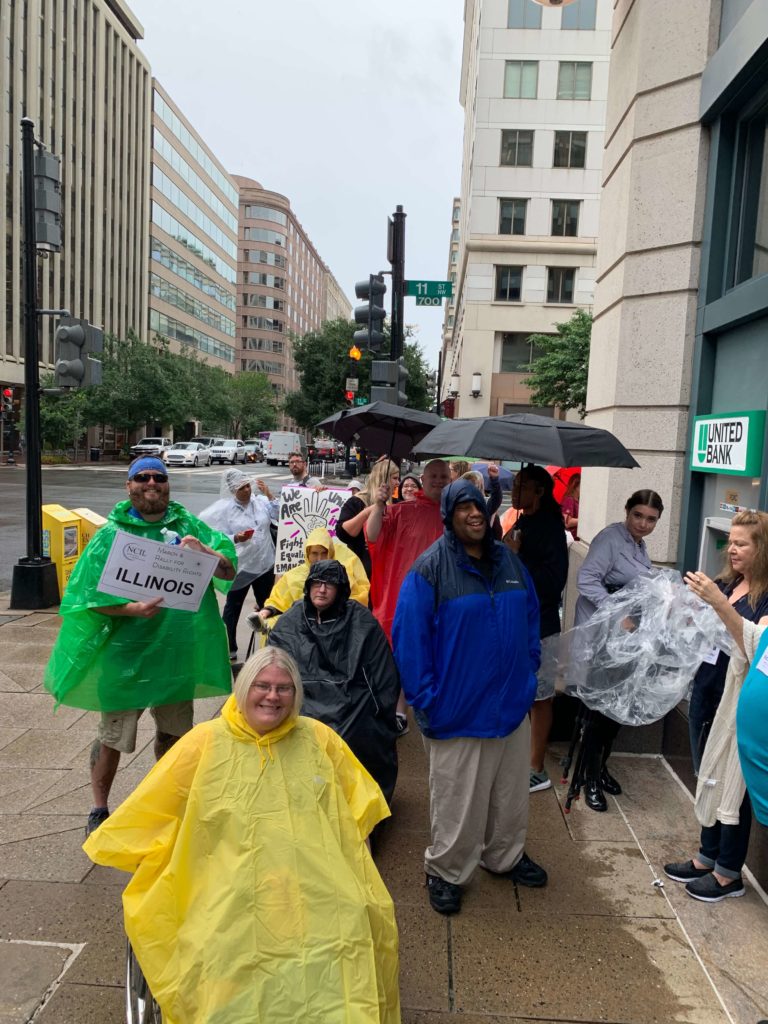 Disability activists at a march in Washington, D.C.