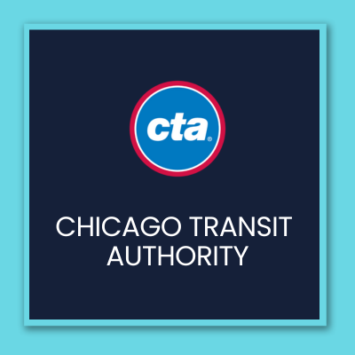 Icon with the CTA logo. Text at bottom reads, "Chicago Transit Authority"