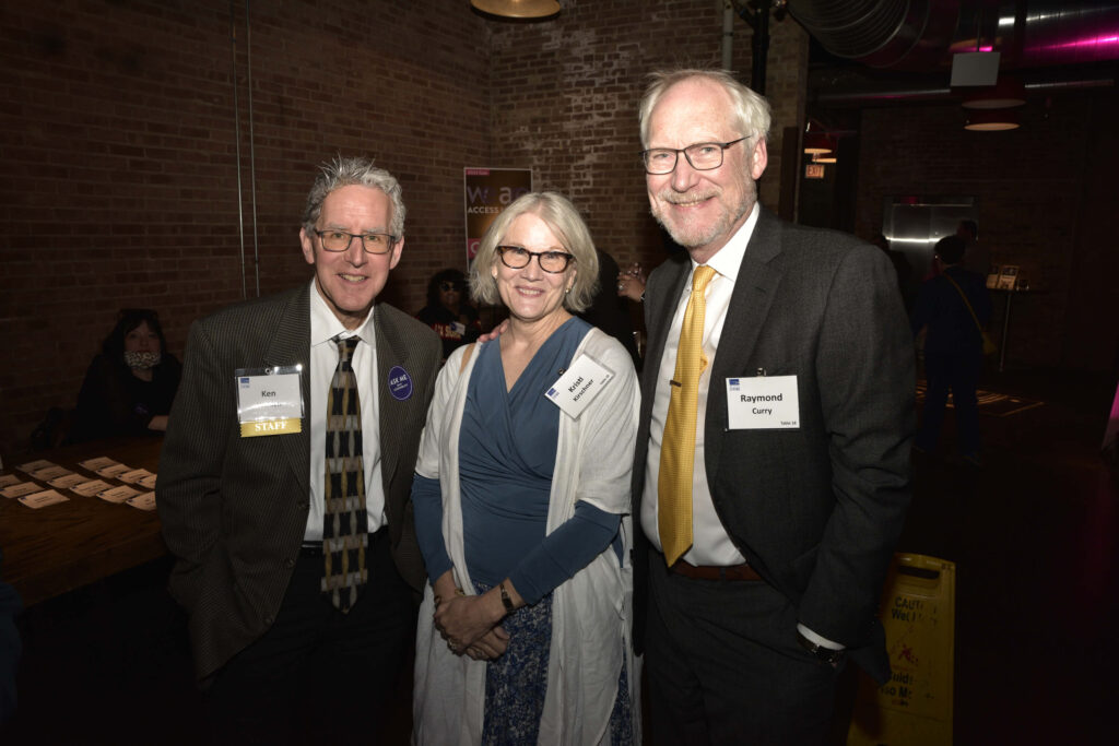 Access Living senior attorney Ken Walden poses with Kristi Kirscherr and Raymond Curry.