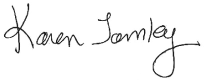 Karen Tamley's signature