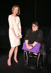Karen Tamley with Lifetime Achievement Award Honoree Judy Woodruff