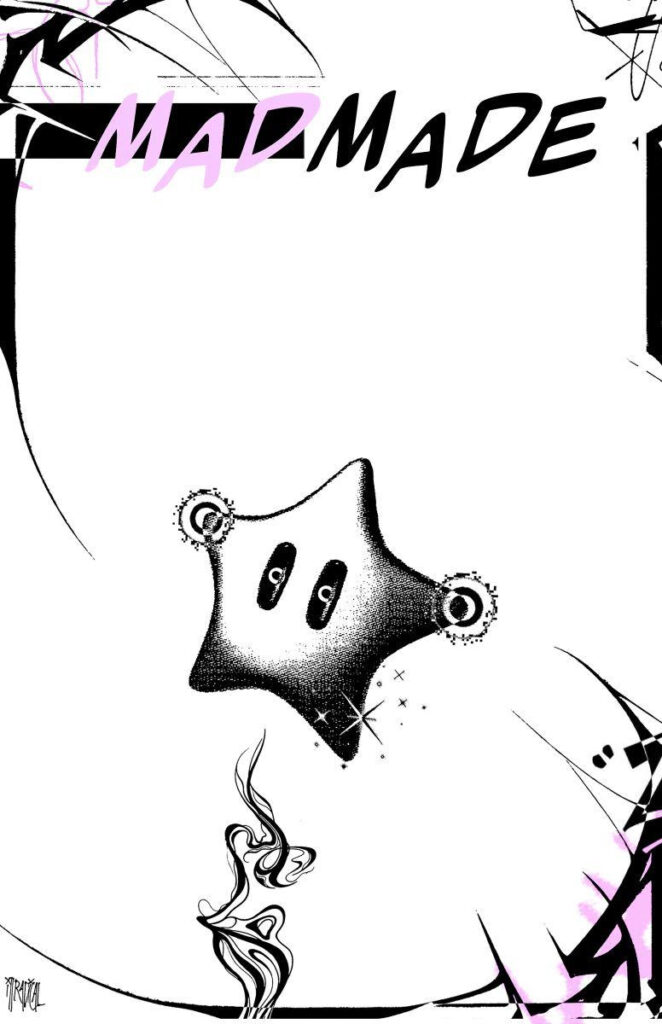 illustration of a star with text that reads madmade